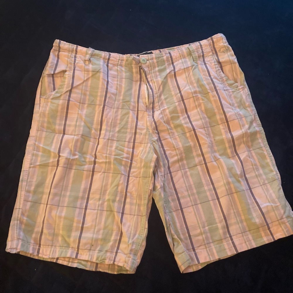 Shorts light Pink and Green Plaid